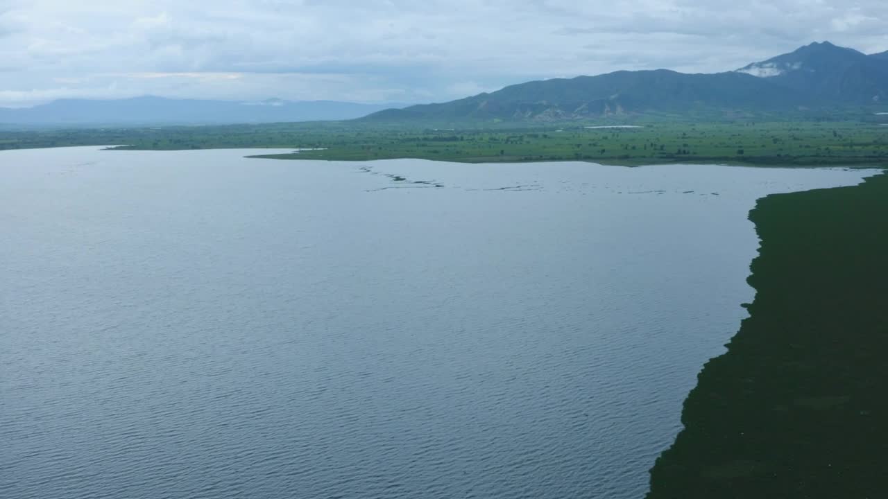Download Stock Video Lake In A Huge Plain Seen From The Air Animated Wallpaper