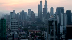 Stock Video Kuala Lumpur Cityscape Buildings At Night 2012 Animated Wallpaper