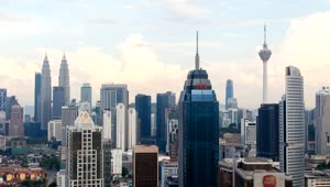 Stock Video Kuala Lumpur City Buildings Animated Wallpaper