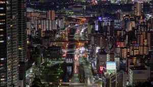 Stock Video Kobe City Landscape At Night Animated Wallpaper