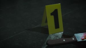Stock Video Knife Covered In Blood At A Crime Scene Animated Wallpaper