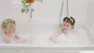 Stock Video Kids Making A Mess In The Bath Animated Wallpaper