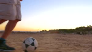 Stock Video Kicking A Ball Into A Goal Animated Wallpaper