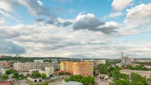 Stock Video Kharkiv City View From A High Point Animated Wallpaper