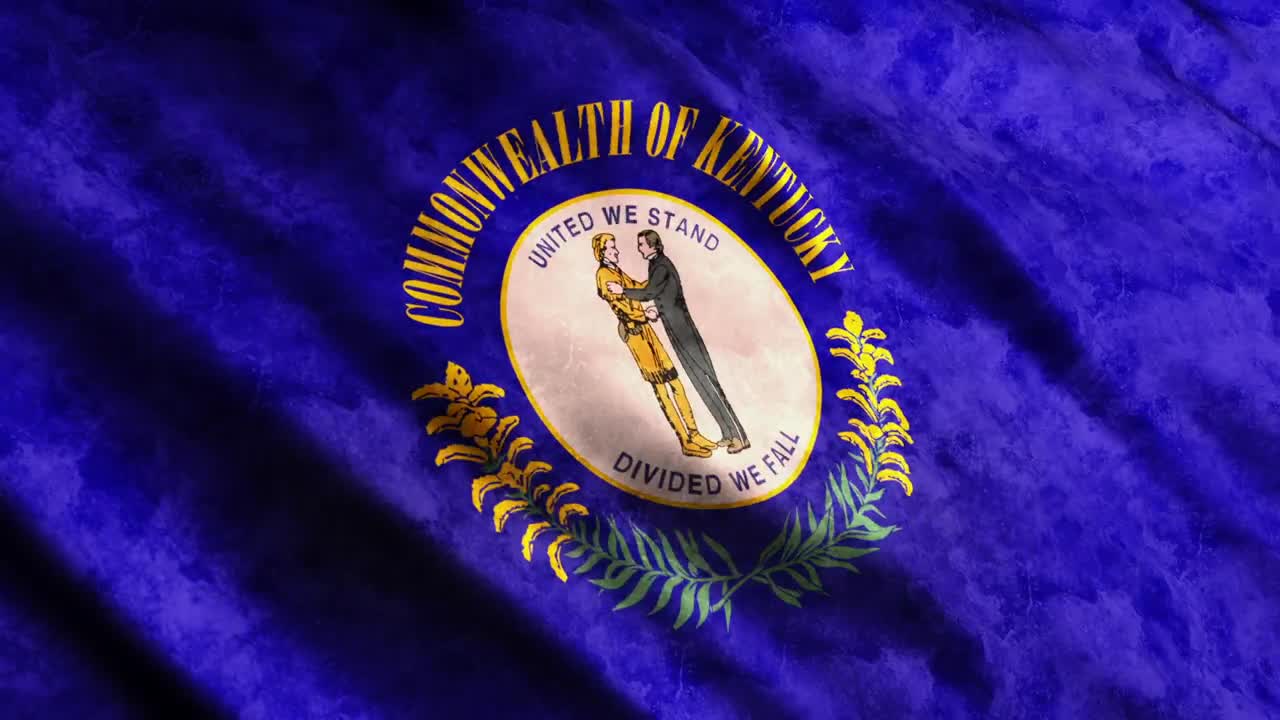 Stock Video Kentucky Flag Animated Wallpaper