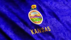 Stock Video Kansas State Flag Waving In The Wind Animated Wallpaper