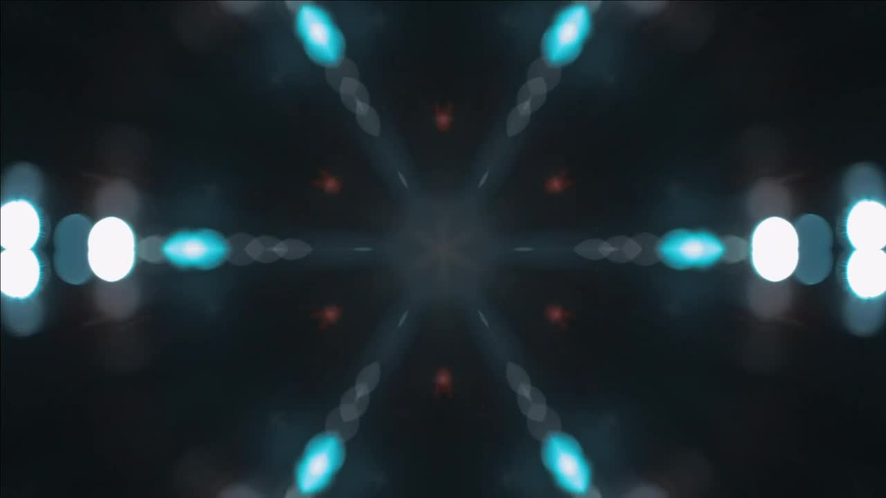 Download Stock Video Kaleidoscope Shot Of Blue Lights In Motion Animated Wallpaper