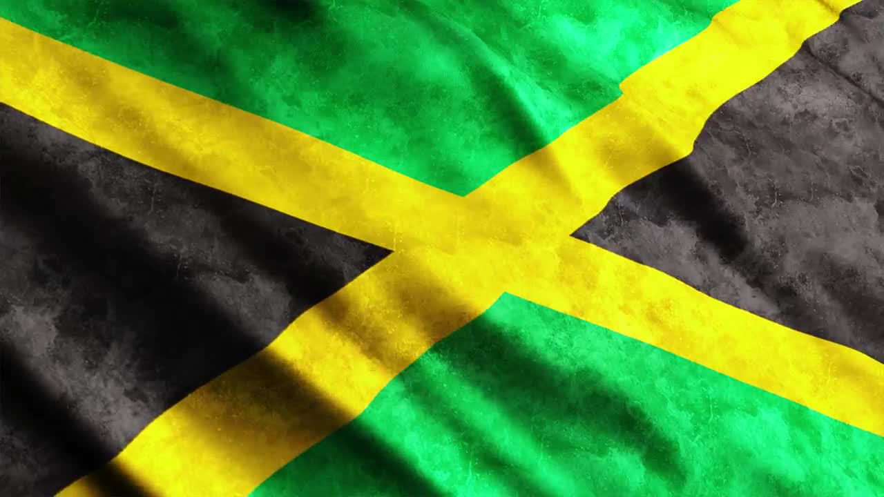 Download Stock Video Jamaica Flag With Faded Texture Animated Wallpaper
