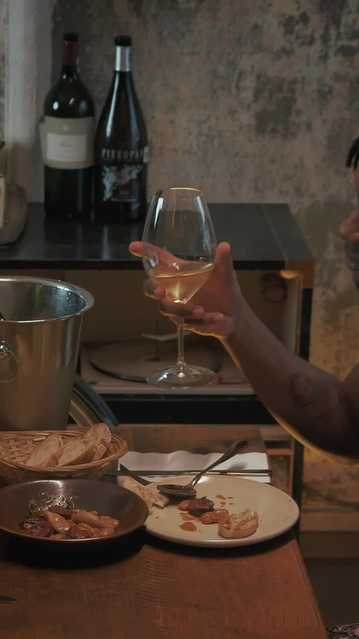 Download Stock Video Intimate Romantic Dinner Between A Boy And A Girl Animated Wallpaper