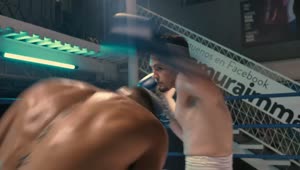 Stock Video Intense Semi Pro Boxing Match Animated Wallpaper