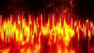 Stock Video Intense Red Music Waveform Animated Wallpaper