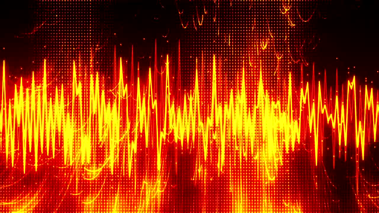 Download Stock Video Intense Red Music Waveform Animated Wallpaper