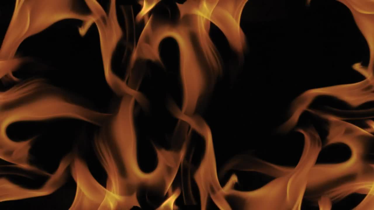 Download Stock Video Intense Flames On Black Background Animated Wallpaper