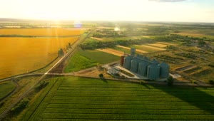 Stock Video Industrial Storage And Agricultural Fields Animated Wallpaper