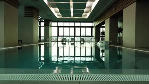 Stock Video Indoor Pool With A Great View Animated Wallpaper