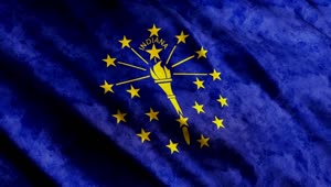 Stock Video Indiana State Flag Waving Animated Wallpaper