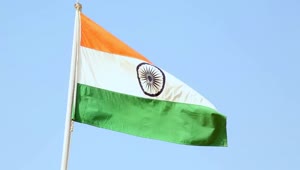 Stock Video India Flag Waving In The Sky Animated Wallpaper
