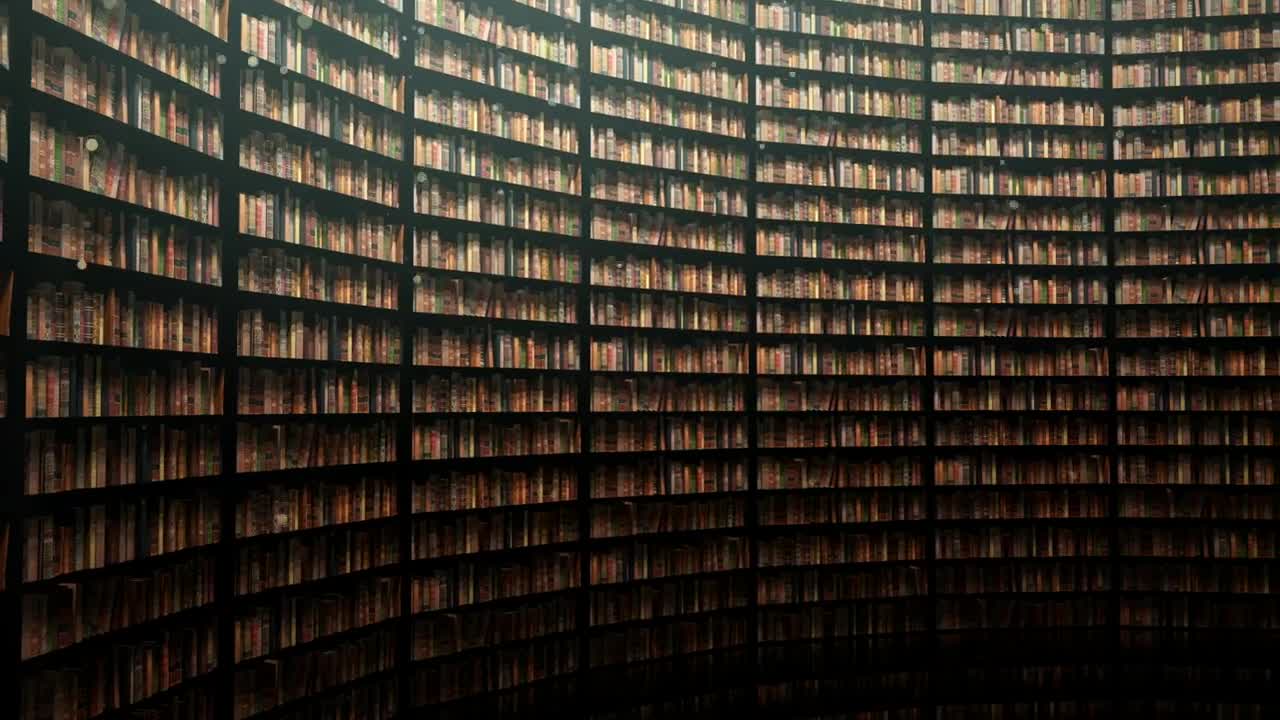 Download Stock Video Immense Walls Full Of Books Animated Wallpaper