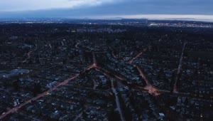 Stock Video Illuminated City Seen From Above Animated Wallpaper