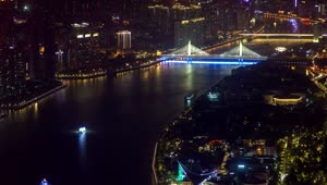 Stock Video Illuminated Bridge In The City Animated Wallpaper