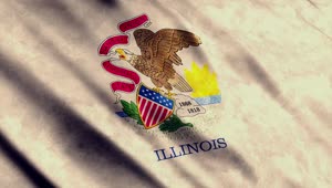 Stock Video Illinois State Flag In Usa Animated Wallpaper