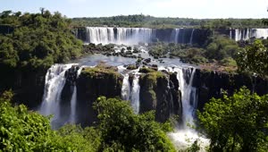 Stock Video Iguazu Falls Landscape Animated Wallpaper