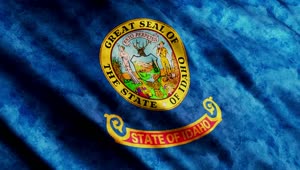Stock Video Idaho State Flag Waving Animated Wallpaper