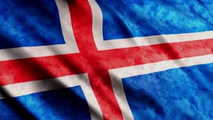 Stock Video Iceland Flag Faded Texture Animated Wallpaper