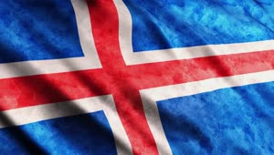 Stock Video Iceland Flag D Render Animated Wallpaper