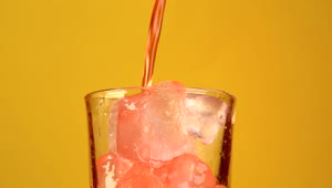 Stock Video Ice Cream Glass Of Red Soda Animated Wallpaper