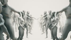 Stock Video Human Body Sculptures D Render Animated Wallpaper