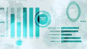 Stock Video Hud Style Animated Financial Data Visualization Animated Wallpaper