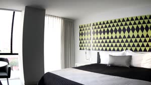 Stock Video Hotel Room With Modern Minimalist Style Animated Wallpaper