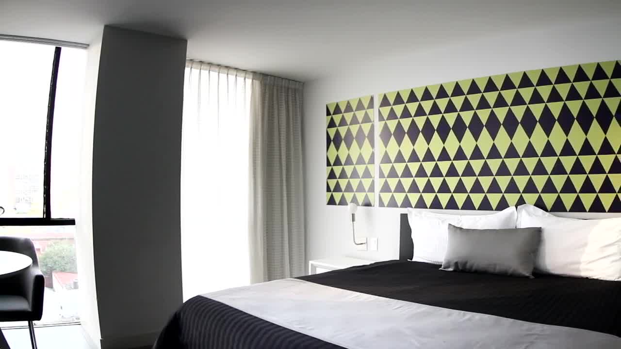 Download Stock Video Hotel Room With Modern Minimalist Style Animated Wallpaper