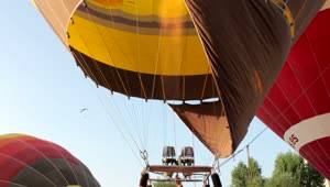 Stock Video Hot Air Balloon And Fire Flames Animated Wallpaper