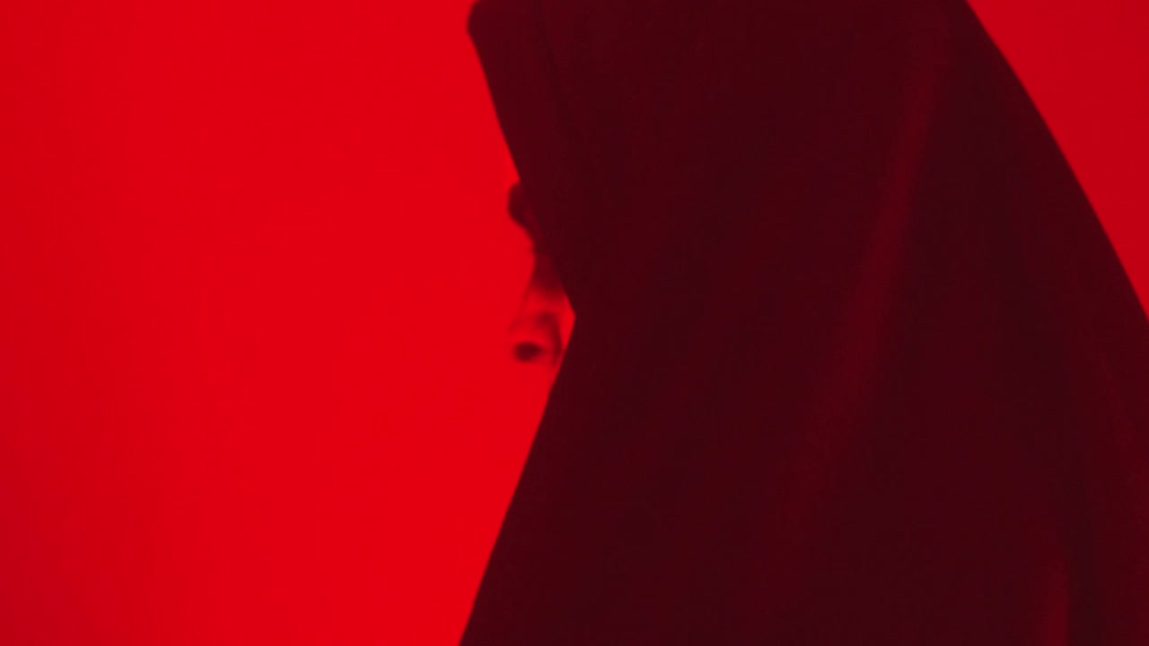 Download Stock Video Horrifying Face Of A Ghost Nun Animated Wallpaper