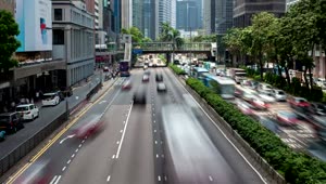 Stock Video Hong Kong Highway With Heavy Traffic Animated Wallpaper
