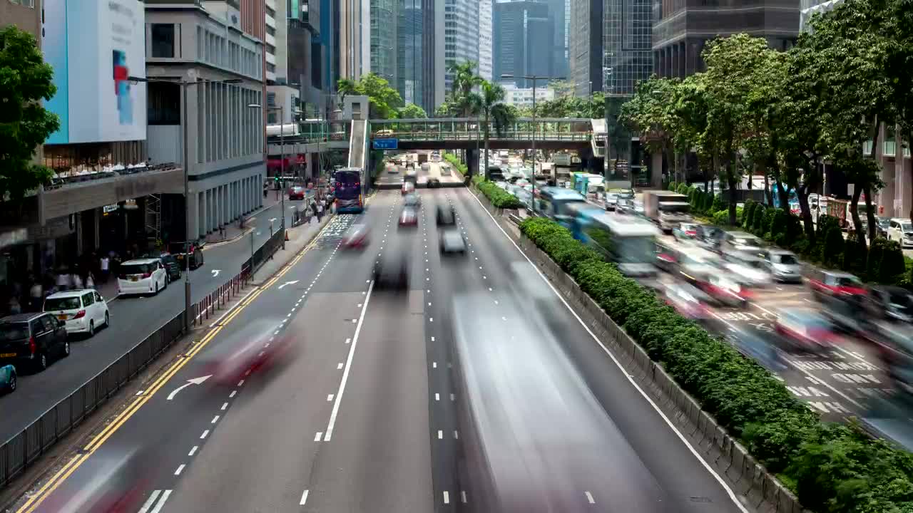 Download Stock Video Hong Kong Highway With Heavy Traffic Animated Wallpaper