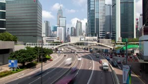 Stock Video Hong Kong Highway With Fast Traffic Animated Wallpaper