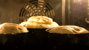 Stock Video Home Made Bread Rising Inside The Oven Animated Wallpaper