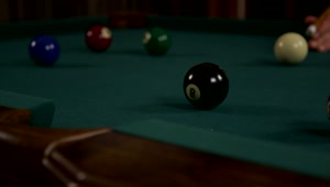 Stock Video Hitting A Ball On A Pool Table Animated Wallpaper