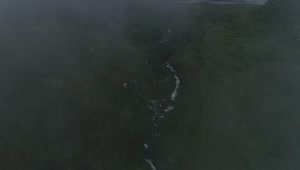 Stock Video Hills With Fog Over The Coast Landscape Animated Wallpaper