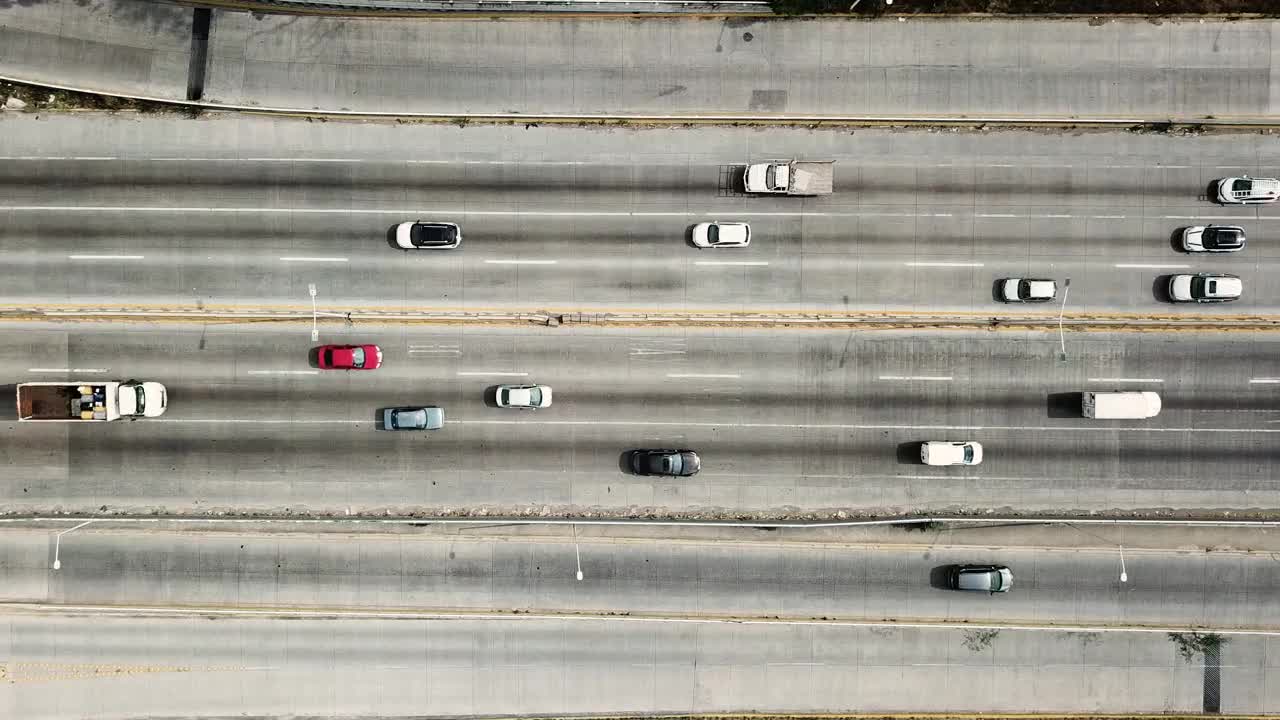 Download Stock Video Highway Traffic Seen Through Drone Animated Wallpaper