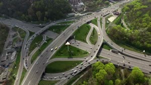 Stock Video Highway Intersection Aerial View Animated Wallpaper