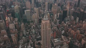 Stock Video High View Of The Empire State Building Animated Wallpaper