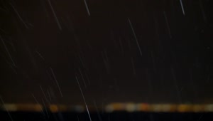 Stock Video Heavy Rain Over The Ocean At Night Animated Wallpaper
