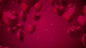 Stock Video Hearts Floating On Red Background Animated Wallpaper