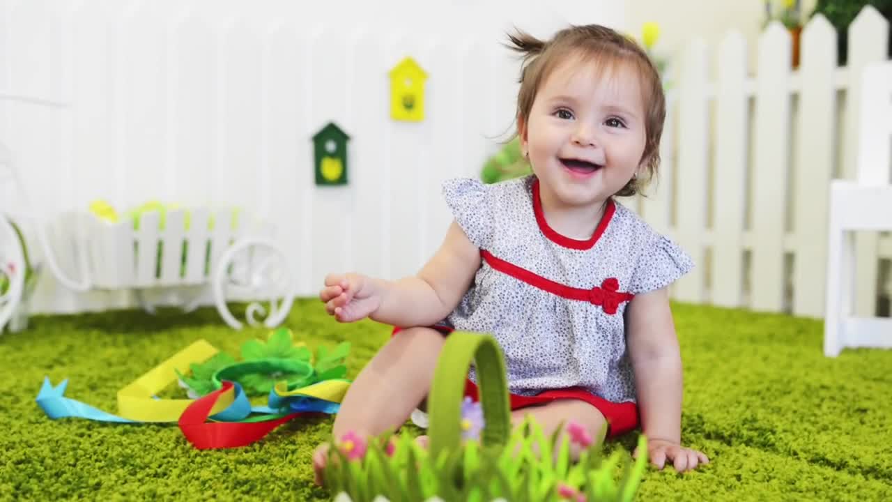 Download Stock Video Happy Little Baby Boy In His Room Portrait Animated Wallpaper