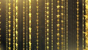 Stock Video Hanging Golden Stars Animated Wallpaper