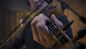 Stock Video Hands Of A Skilled Violinist Playing A Piece Animated Wallpaper